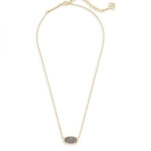 Kendra Scott Elisa Gold Pendant Necklace Drusy